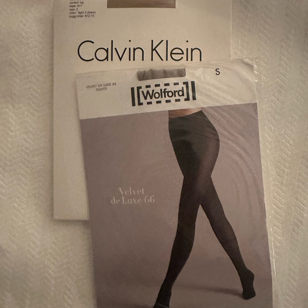 Wolford Calvin Klein Stocking Leggings Small 2